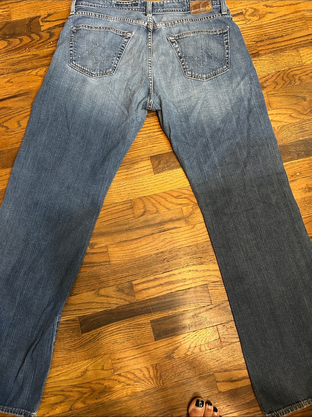 Ag Adriano Goldschmied Men's Bootcut Jeans in Medium Blue Wash - Picture 9 of 16